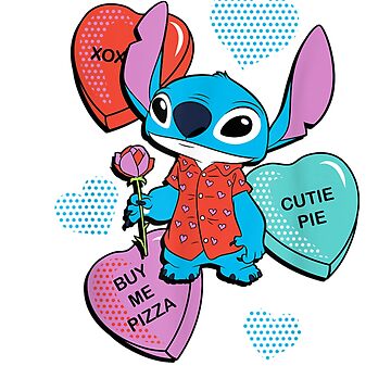 Disney Lilo & Stitch Valentine's Day Stitch Candy Hearts Sweatshirt