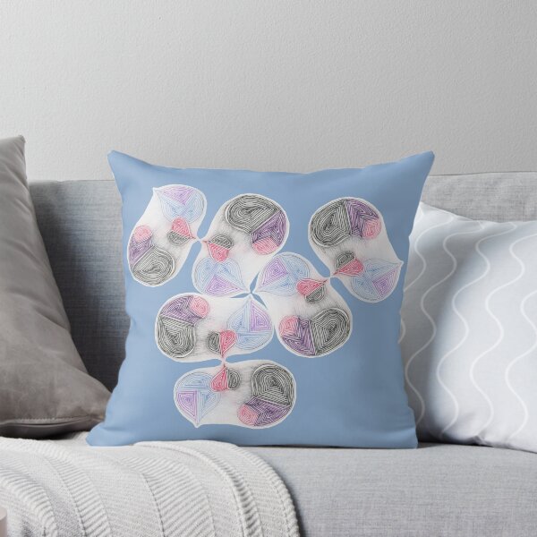 Clown 1 collage spring Throw Pillow