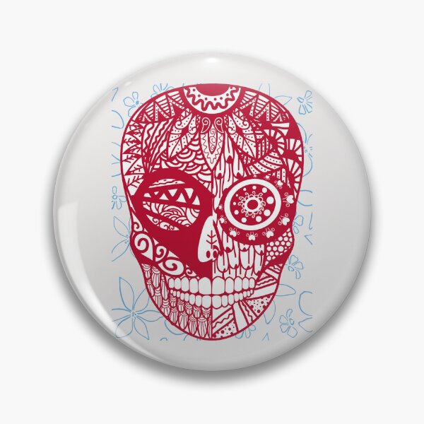 Item preview, Skull in flowers designed and sold by Simo0455.