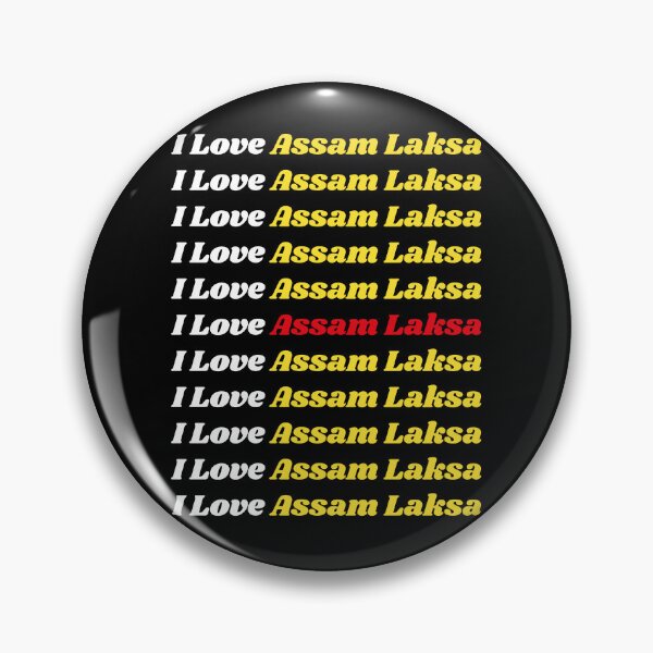 Artikelvorschau, „Ich liebe Assam Laksa“ malaiische Küche – köstliches Essen, textbasiertes Design entworfen und verkauft von Ridiculam Toga.