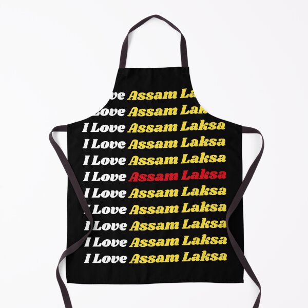 Item preview, 'I Love Assam Laksa' Malay Cuisine - Delicious Food Text Based Design designed and sold by Ridiculam Toga.