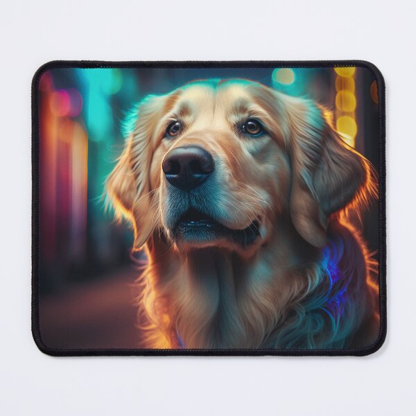 Item preview, Colourful golden retriever designed and sold by MarkasMaiArt.