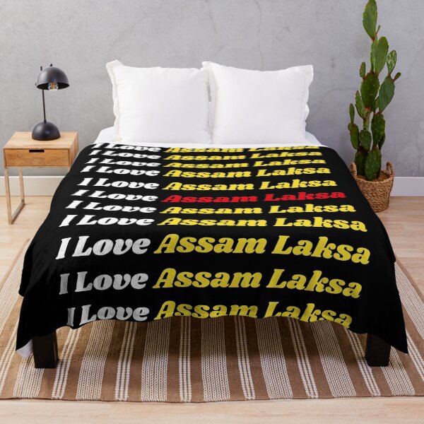 Item preview, 'I Love Assam Laksa' Malay Cuisine - Delicious Food Text Based Design designed and sold by Ridiculam Toga.