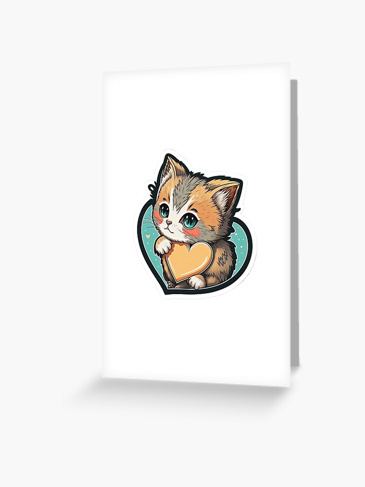 Cat Holding Love Heart Happy Valentine's Day Personalised Gift Pocket Hug -  The Card Zoo