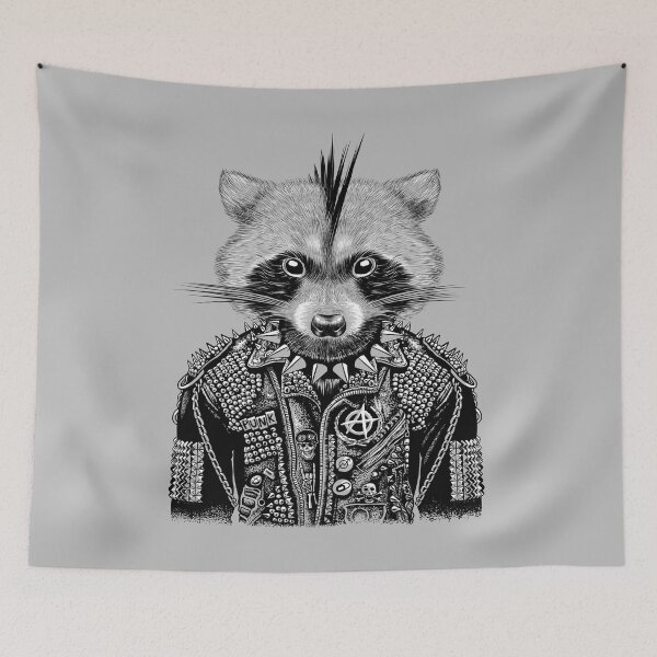 Item preview, punk raccoon designed and sold by albertocubatas.