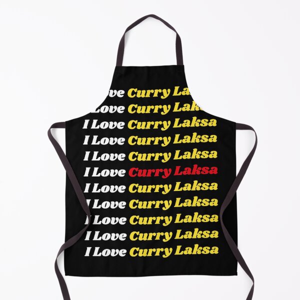 Item preview, 'I Love Curry Laksa' Malay Cuisine - Delicious Food Text Based Design designed and sold by Ridiculam Toga.