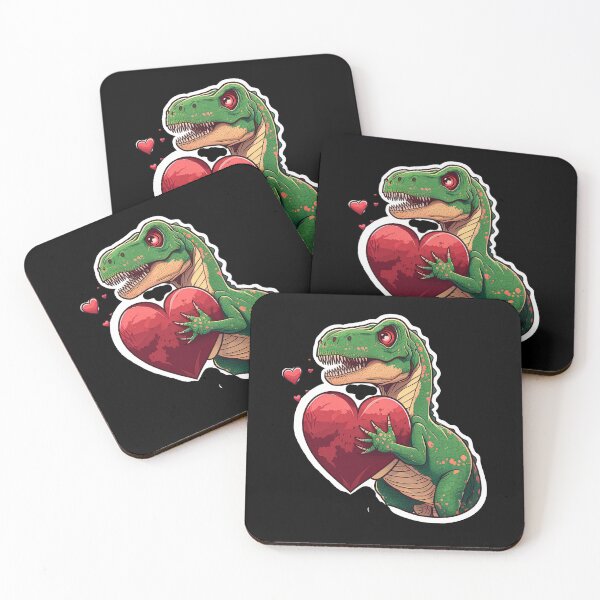 Item preview, Dinosaur Holding Heart Kid Friendly Gift Adorable Anime Cartoon Dino  designed and sold by AnimalArtPhotos.