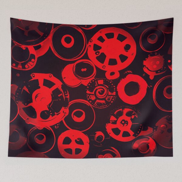 Item preview, Buttons and Wheels - Red, Black designed and sold by asurtiumgreen.