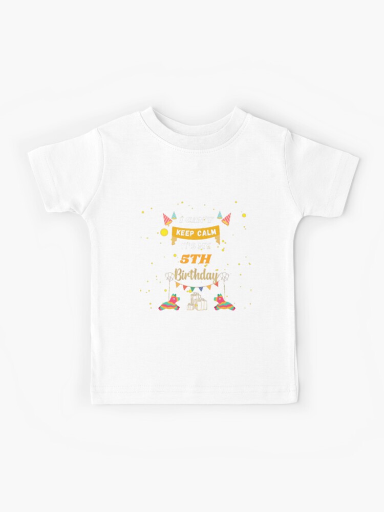 officially a handful 5th birthday Kids T-Shirt for Sale by Matjermoon