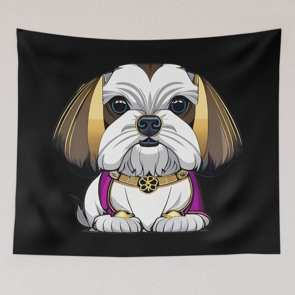 Item preview, Cute Shih Tzu Puppy wearing jewelry, pop art, Ai Generated Art  designed and sold by ACC .