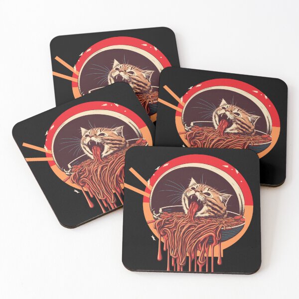 Item preview, Cat Eating Spaghetti Funny  designed and sold by artfartzzz.