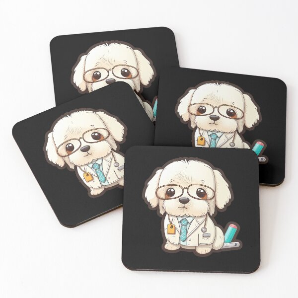 Item preview, Poodle Dog Doctor Cute Cartoon Anime Style  designed and sold by AnimalArtPhotos.