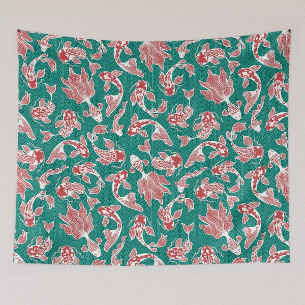 Item preview, Koi Fish Pond - Colorful Ver.| Japanese Pattern design designed and sold by Polariszero.