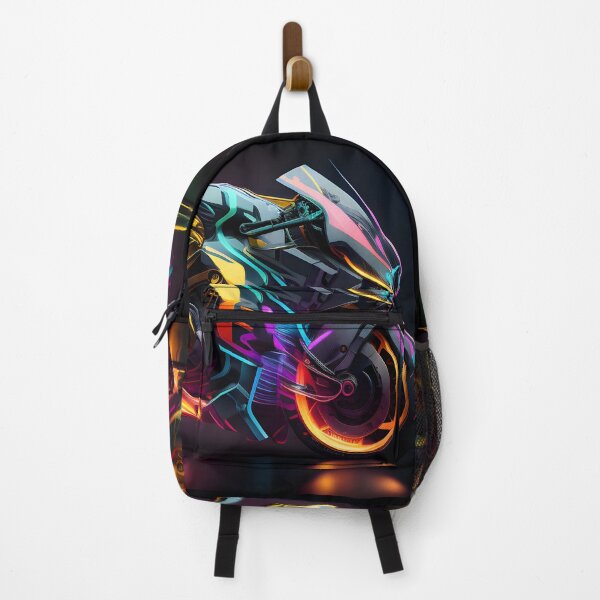 Item preview, Futuristic Cyberpunk Neon Colorful Superbike designed and sold by beluxe.