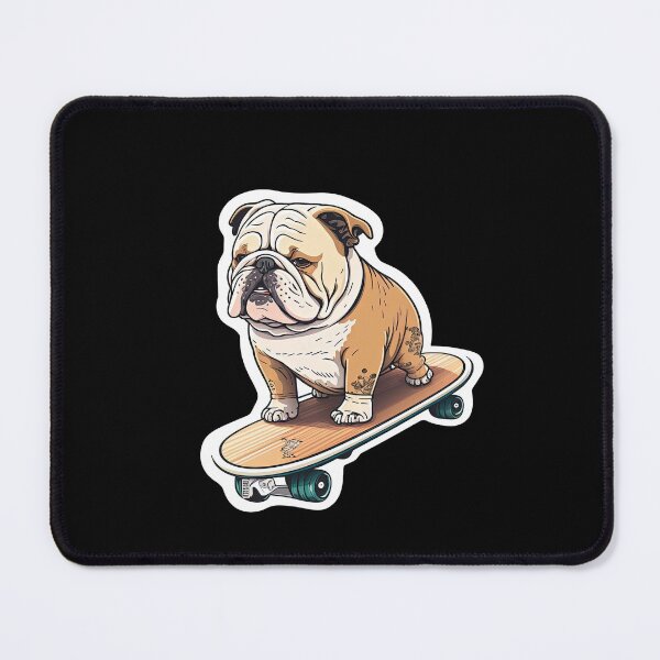Item preview, Bulldog Skateboarding Cool Dog Riding Skateboard designed and sold by AnimalArtPhotos.
