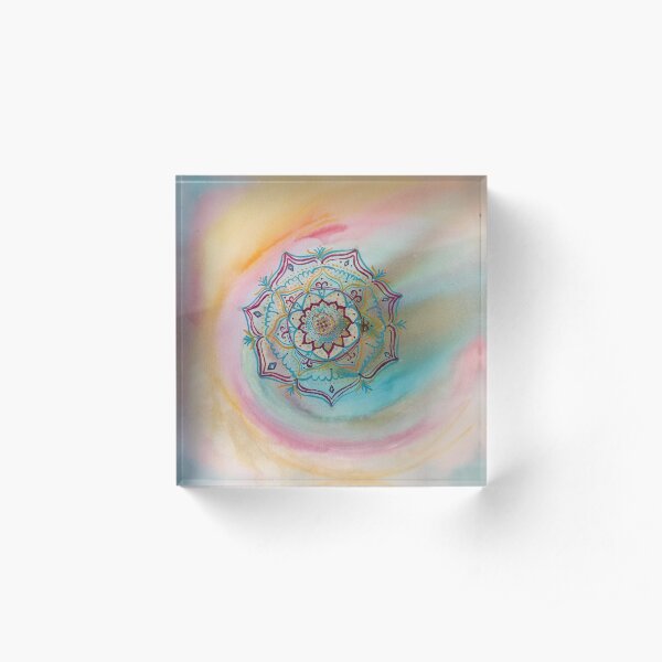 Mandala free of edges Acrylic Block
