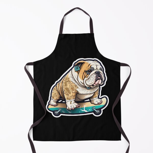 Item preview, Funny Bulldog Skateboarding Cool Dog Riding Skateboard designed and sold by AnimalArtPhotos.