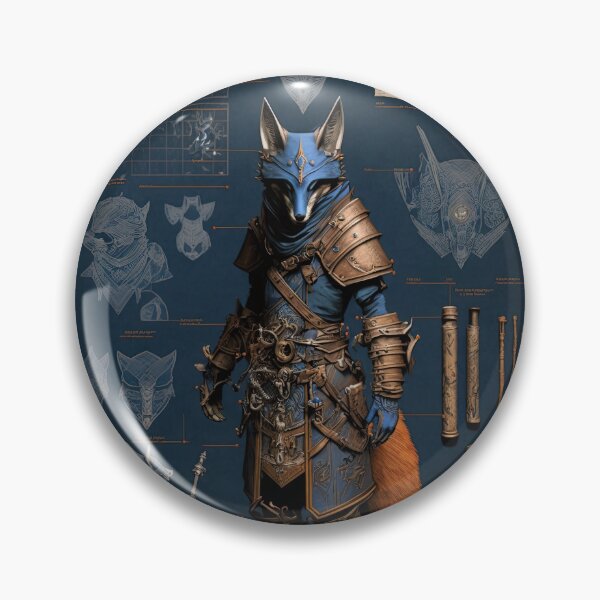 Item preview, Wolf warrior and weapons knolling blueprint designed and sold by Visual-wallart.