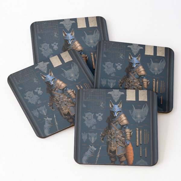 Item preview, Wolf warrior and weapons knolling blueprint designed and sold by Visual-wallart.