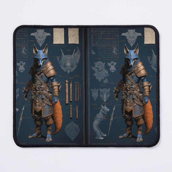 Item preview, Wolf warrior and weapons knolling blueprint designed and sold by Visual-wallart.