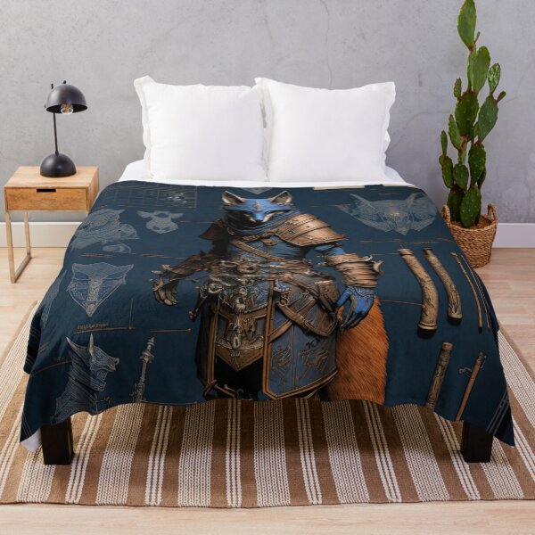 Item preview, Wolf warrior and weapons knolling blueprint designed and sold by Visual-wallart.