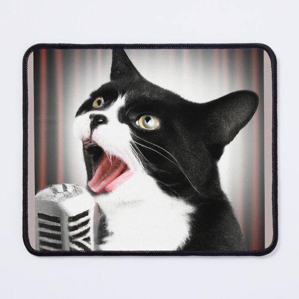 Item preview, Rock Star Cat Singing In A Microphone, Cat 13 designed and sold by LesTheArt.