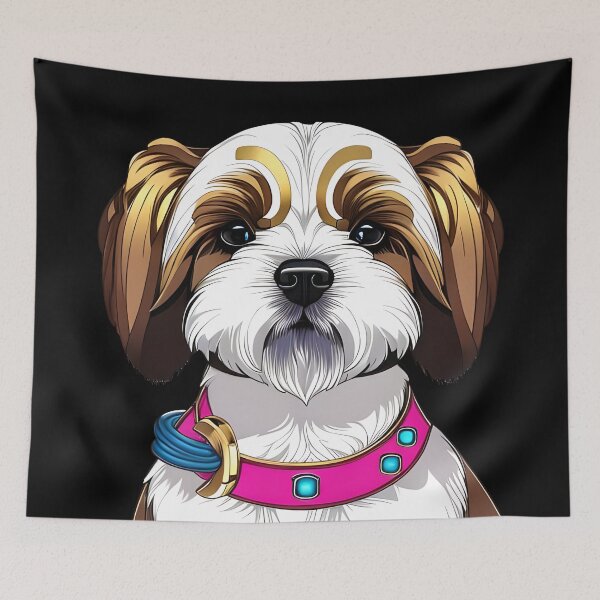 Item preview, Shih Tzu wearing jewelry, pop art, Ai Generated Art  designed and sold by ACC .