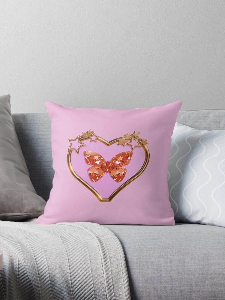 Pink Heart  Throw Pillow for Sale by Maria Katsanevaki