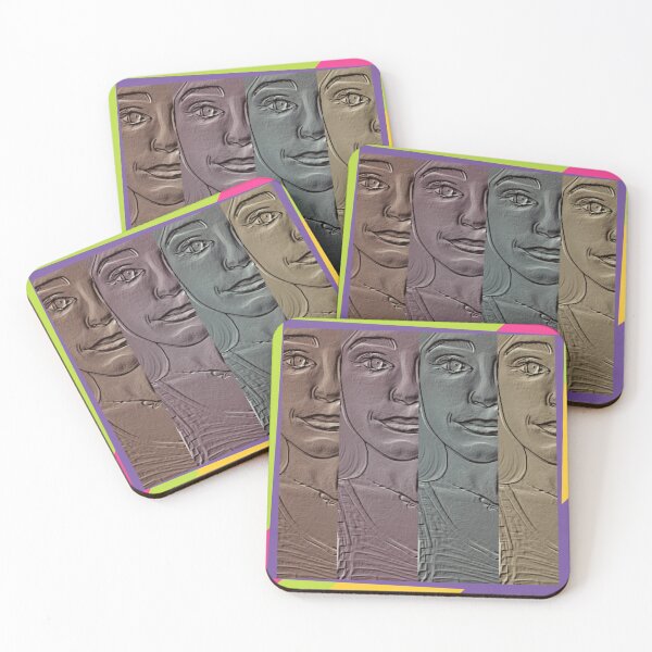 Item preview, Repeated statues of an abstract face designed and sold by Nabidrabbu.