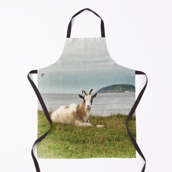 Item preview, Goat Relaxing on Brean Down, Somerset art. British landscape designed and sold by BarbaraGlebska.