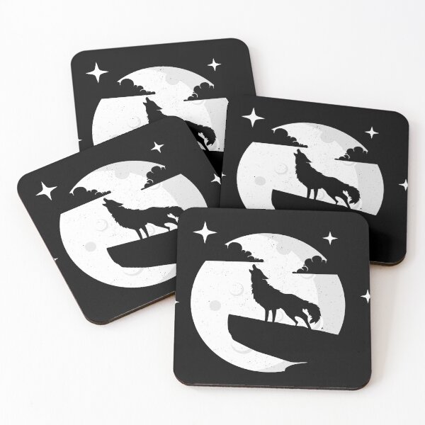 Item preview, Howling Wolf Silhouette Over Cliff and a Full Moonlight designed and sold by Kiwi Queen.