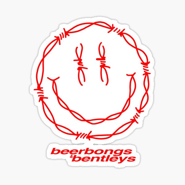 Beerbongs and Bentleys album cover Sticker for Sale by jennarylee01