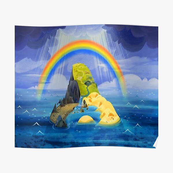 funny puffin rock gift for fans puffin rock family Poster