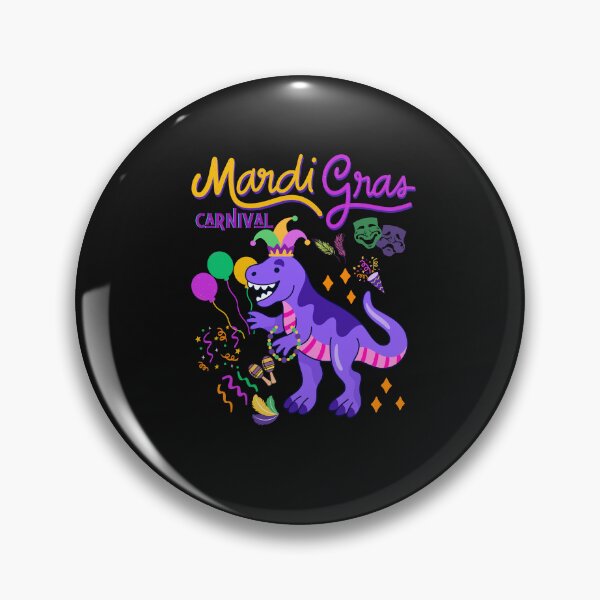 Item preview, Mardi Gras T Rex Dinosaur Bead Mardi Grawr - Mardi Gras 2023 designed and sold by Rainbow Designs.