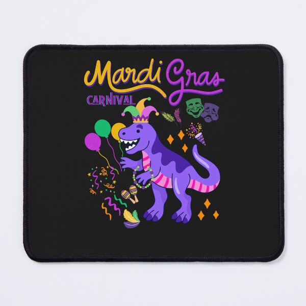 Item preview, Mardi Gras T Rex Dinosaur Bead Mardi Grawr - Mardi Gras 2023 designed and sold by Rainbow Designs.