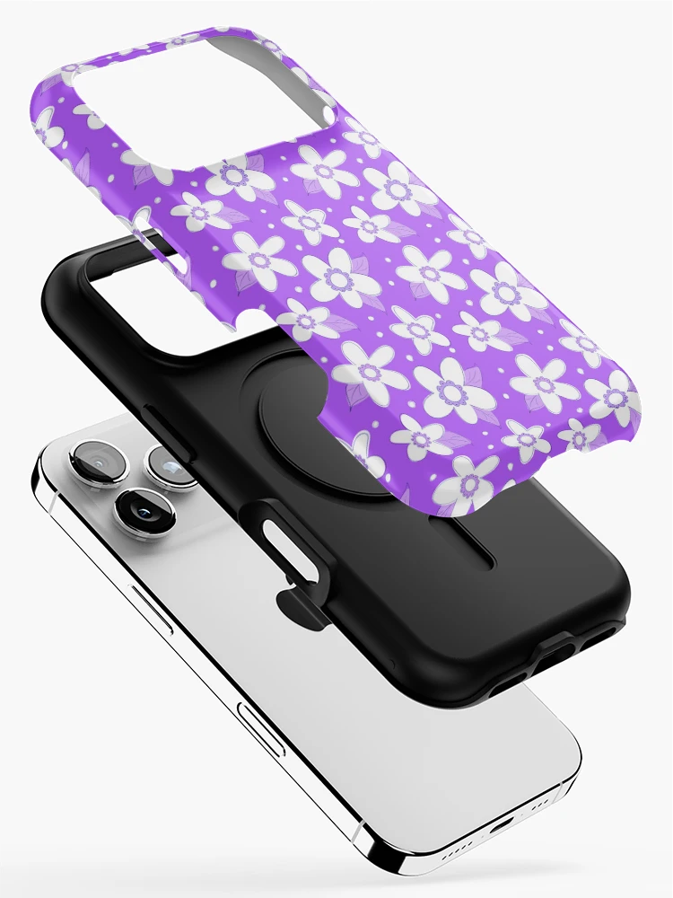 Thumbnail 2 of 4, iPhone Case, Spring Flower Pattern Violet designed and sold by Claudia McBain.