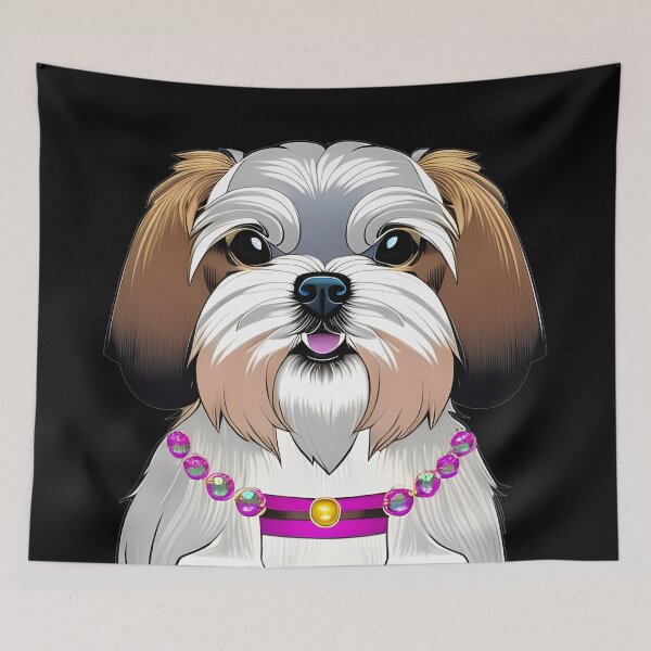 Item preview, Shih Tzu wearing jewelry, pop art, Ai Generated Art  designed and sold by ACC .