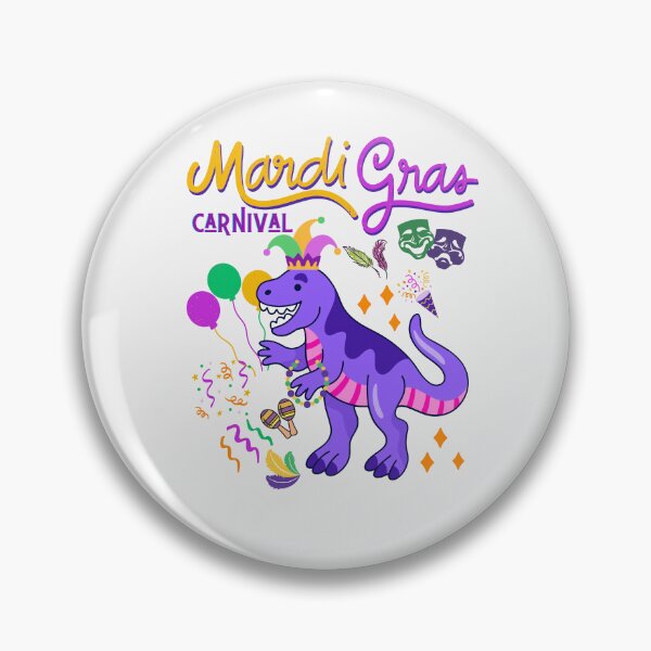 Item preview, Mardi Gras T Rex Dinosaur Bead Mardi Grawr - Mardi Gras 2023 designed and sold by Rainbow Designs.