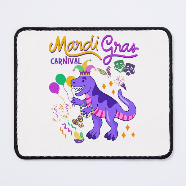 Item preview, Mardi Gras T Rex Dinosaur Bead Mardi Grawr - Mardi Gras 2023 designed and sold by Rainbow Designs.