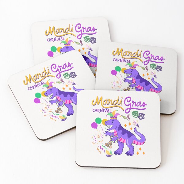 Item preview, Mardi Gras T Rex Dinosaur Bead Mardi Grawr - Mardi Gras 2023 designed and sold by Rainbow Designs.