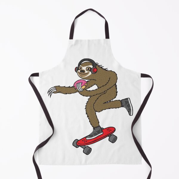 Item preview, Skater Sloth Loves Donut and Music designed and sold by plushism.