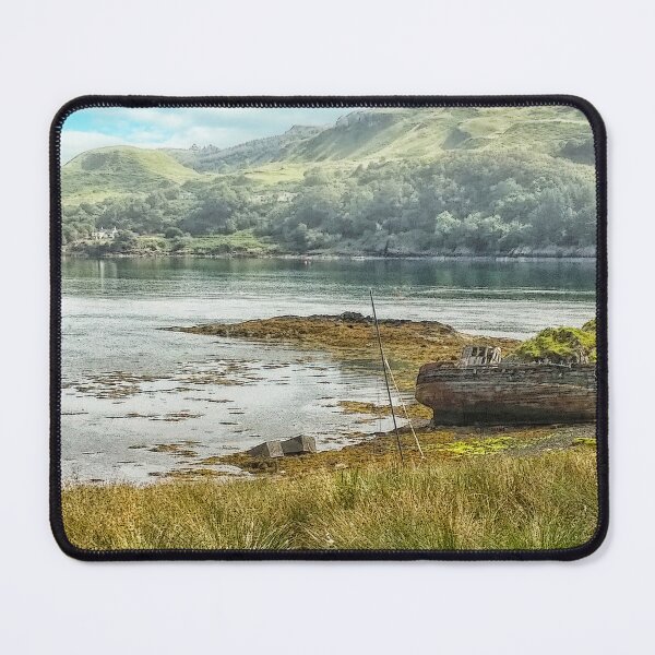 Item preview, Abandoned Boat, Isle of Kerrera, Scotland landscape art designed and sold by BarbaraGlebska.