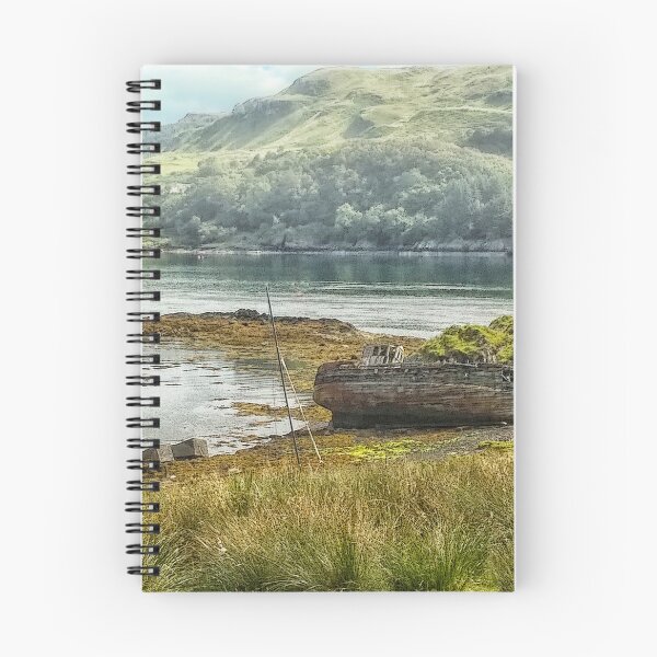 Item preview, Abandoned Boat, Isle of Kerrera, Scotland landscape art designed and sold by BarbaraGlebska.