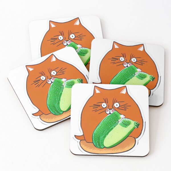 Item preview, Cat Eating Zucchini 05 designed and sold by CheeseBlueprint.
