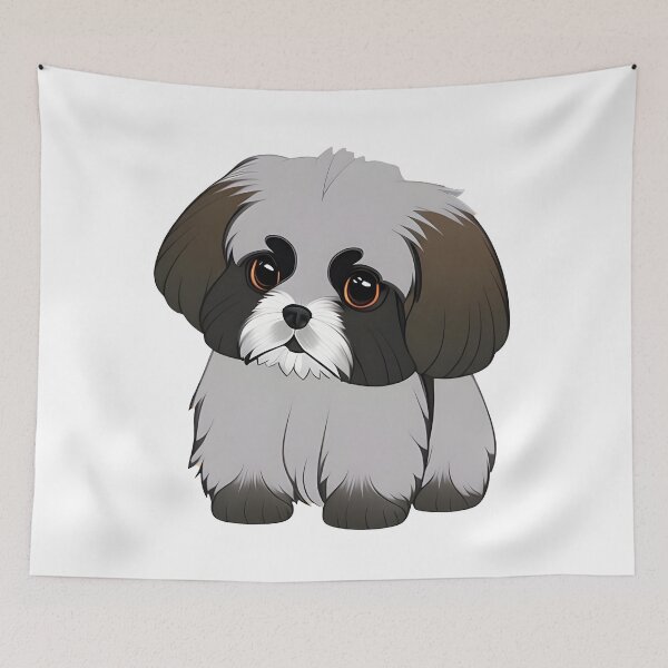 Item preview, Cute Shih Tzu Puppy, cartoon drawing, Ai Generated Art  designed and sold by ACC .