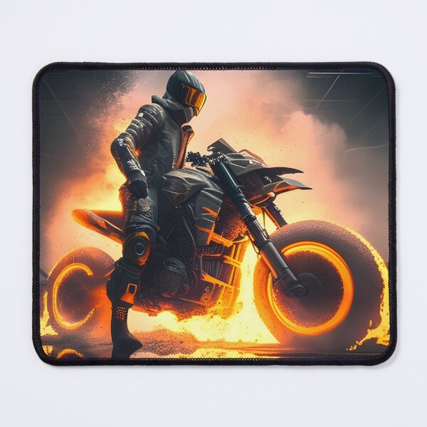 Item preview, Futuristic Cyberpunk Dirt Bike Burnout Scene designed and sold by beluxe.