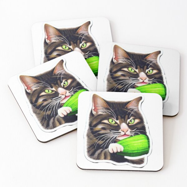 Item preview, Cat Eating Zucchini 07 designed and sold by CheeseBlueprint.