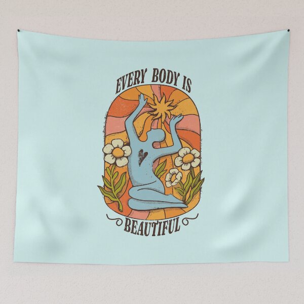 Item preview, Retro Body Positivity Self Acceptance Inspirational Art designed and sold by MrEddie10.