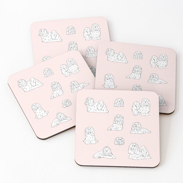 Item preview, lhasa apso cute illustration pattern  designed and sold by Yarafantasyart.
