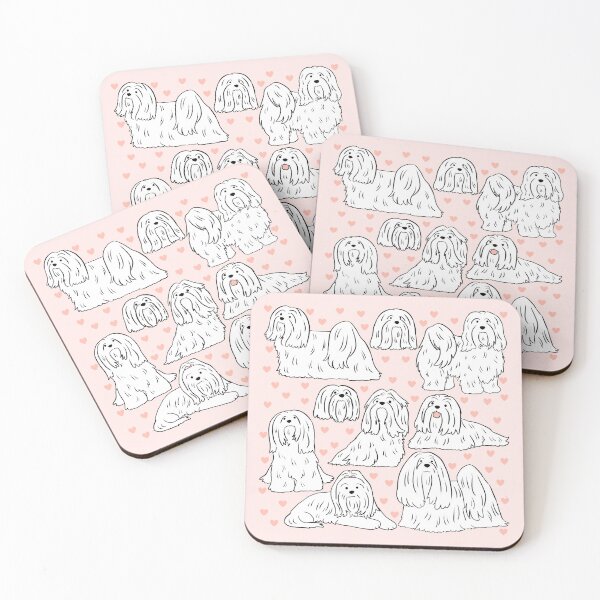 Item preview, lhasa apso cute illustration pattern  designed and sold by Yarafantasyart.